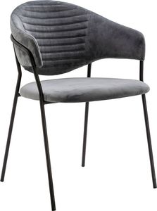 Elior Szare krzesło tapicerowane z metalową podstawą - Nemo 2X 1