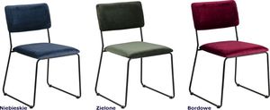 Elior Welwetowe tapicerowane krzesło Nadio - zielone 1