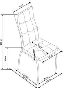 Elior Nowoczesne pikowane krzesło Venton - Zielone 2