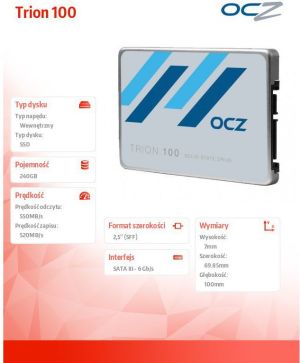 Dysk SSD OCZ 240 GB 2.5" SATA III (TRN100-25SAT3-240G) 2