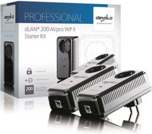 Adapter powerline Devolo dLAN 200 AVpro WP II StarterKit, Powerline 2x Adapter (1822) 1