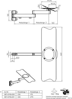 Novus TSS-Tastaturhalter (967+0119+000) 2