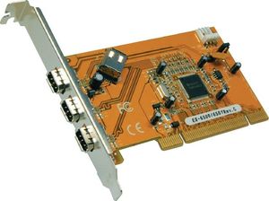 Kontroler Exsys FireWire IEEE 1394A Karte 3+1 P. PCI - EX-6500E 1