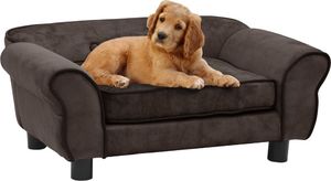 vidaXL Sofa dla psa, brązowa, 72x45x30 cm, pluszowa 1