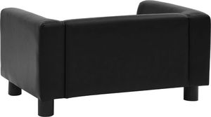 vidaXL Sofa dla psa, czarna, 60x43x30 cm, plusz i sztuczna skóra 6