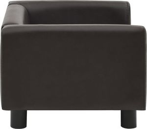 vidaXL Sofa dla psa, brązowa, 60x43x30 cm, plusz i sztuczna skóra 5