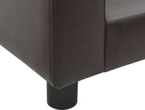 vidaXL Sofa dla psa, brązowa, 60x43x30 cm, plusz i sztuczna skóra 8