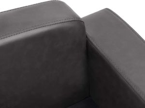 vidaXL Sofa dla psa, szara, 80x50x40 cm, sztuczna skóra 7