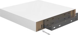 vidaXL Półki ścienne, 2 szt., białe, wysoki połysk, 23x23,5x3,8cm, MDF 8