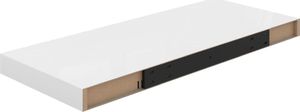 vidaXL Półki ścienne, 2 szt., wysoki połysk, białe, 60x23,5x3,8cm, MDF 7