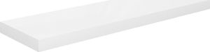 vidaXL Półki ścienne, 2 szt, wysoki połysk, białe, 80x23,5x3,8 cm, MDF 4