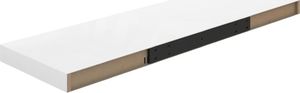 vidaXL Półki ścienne, 2 szt, wysoki połysk, białe, 80x23,5x3,8 cm, MDF 7