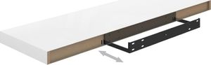 vidaXL Półki ścienne, 2 szt, wysoki połysk, białe, 80x23,5x3,8 cm, MDF 8