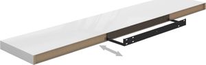 vidaXL Półka ścienna, wysoki połysk, biała, 120x23,5x3,8 cm, MDF 7