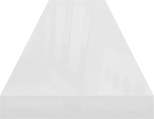 vidaXL Półki ścienne 2 szt., wysoki połysk, biel, 120x23,5x3,8 cm, MDF 6