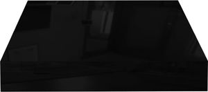 vidaXL Półka ścienna, czarna, wysoki połysk, 23x23,5x3,8 cm, MDF 4