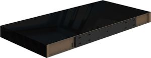 vidaXL Półka ścienna, wysoki połysk, czarna, 50x23x3,8 cm, MDF 6