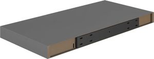 vidaXL Półki ścienne, 2 szt., wysoki połysk, szare, 50x23x3,8 cm, MDF 7