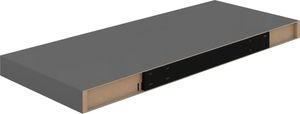 vidaXL Półki ścienne, 2 szt., wysoki połysk, szare, 60x23,5x3,8cm, MDF 7