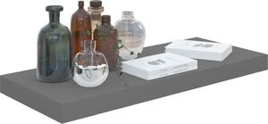vidaXL Półki ścienne, 4 szt., wysoki połysk, szare, 60x23,5x3,8cm, MDF 3