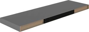 vidaXL Półki ścienne, 2 szt, wysoki połysk, szare, 80x23,5x3,8 cm, MDF 7
