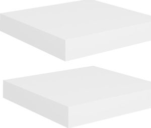 vidaXL Półki ścienne, 2 szt., białe, 23 x 23,5 x 3,8 cm, MDF 2