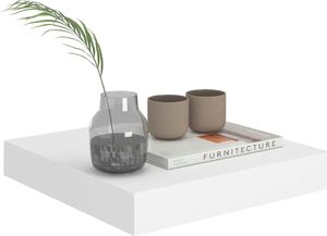 vidaXL Półki ścienne, 4 szt., białe, 23 x 23,5 x 3,8 cm, MDF 3