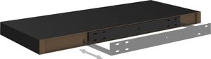 vidaXL Półki ścienne, 2 szt., czarne, 60x23,5x3,8 cm, MDF 7