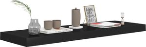 vidaXL Półki ścienne, 2 szt., czarne, 80 x 23,5 x 3,8 cm, MDF 3