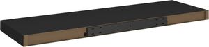 vidaXL Półki ścienne, 2 szt., czarne, 80 x 23,5 x 3,8 cm, MDF 7