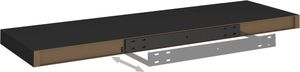 vidaXL Półki ścienne, 2 szt., czarne, 80 x 23,5 x 3,8 cm, MDF 8