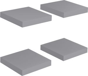 vidaXL Półki ścienne, 4 szt., szare, 23 x 23,5 x 3,8 cm, MDF 2
