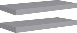vidaXL Półki ścienne, 2 szt., szare, 60x23,5x3,8 cm, MDF 2