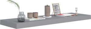 vidaXL Półki ścienne, 4 szt, szare, 80 x 23,5 x 3,8 cm, MDF 3