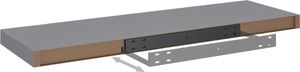 vidaXL Półki ścienne, 4 szt, szare, 80 x 23,5 x 3,8 cm, MDF 7