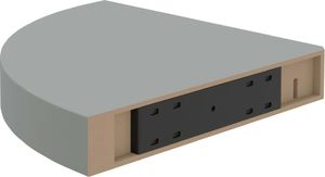 vidaXL Narożna półka ścienna, szara, 25x25x3,8 cm, MDF 6