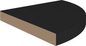 vidaXL Narożne półki ścienne, 2 szt., czarne, 35x35x3,8 cm, MDF 5
