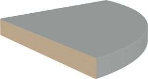 vidaXL Narożne półki ścienne, 2 szt., szare, 35x35x3,8 cm, MDF 5