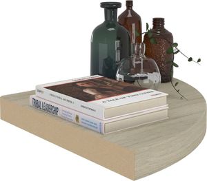 vidaXL Narożne półki ścienne, 4 szt., kolor dębowy, 35x35x3,8 cm, MDF 3