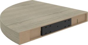 vidaXL Narożne półki ścienne, 4 szt., kolor dębowy, 35x35x3,8 cm, MDF 7