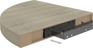 vidaXL Narożne półki ścienne, 4 szt., kolor dębowy, 35x35x3,8 cm, MDF 8