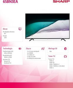 Telewizor Sharp 65BN3EA LED 65'' 4K Ultra HD Android 8