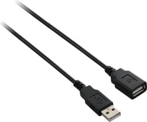 Kabel USB V7 USB-A - USB-A 1.8 m Czarny (V7E2USB2EXT-1.8M) 1