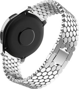 4kom.pl Bransoleta Honeycomb Steel Alogy Gear S3 /watch GT 2 46mm Srebrna 5