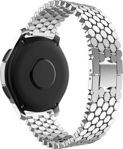 4kom.pl Bransoleta Honeycomb Steel Alogy Huawei Watch GT 2 46mm Srebrna 22mm + Szkło 2