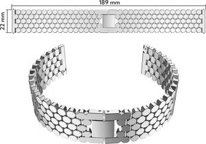 4kom.pl Bransoleta Honeycomb Steel Alogy Huawei Watch GT 2 46mm Srebrna 22mm + Szkło 3