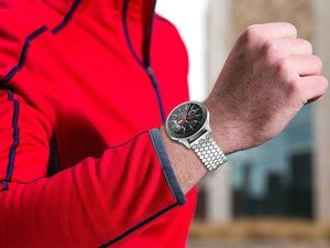 4kom.pl Bransoleta Honeycomb Steel Alogy Huawei Watch GT 2 46mm Srebrna 22mm + Szkło 6