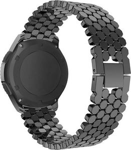 4kom.pl Bransoleta Honeycomb Steel Alogy Huawei Watch GT 2 46mm Czarna 22mm + Szkło 2