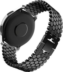 4kom.pl Bransoleta Honeycomb Steel Alogy Huawei Watch GT 2 46mm Czarna 22mm + Szkło 5