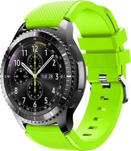 4kom.pl Gumowy pasek sportowy do Samsung Gear S3 / watch 46mm karbon zielony (31979) 2